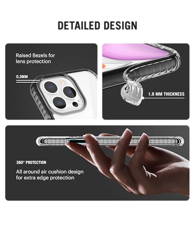 Image of DailyObjects Polycarbonate Stride 2.0 Magnetic Case Cover Compatible with iPhone 16 Pro | Wireless Charging Slim Back Cover | 2 Layer Edge Protection & Shockproof, Clear