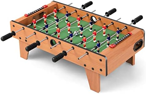 Giantex 27" Foosball Table, Easily Assemble Wooden Soccer Game Table Top w/Footballs, Indoor Table Soccer Set for Arcades, Game Room, Bars, Parties, Family Night