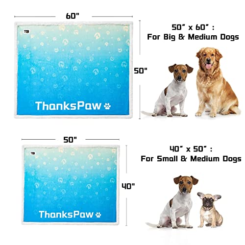 Thankspaw Dog Blankets Washable,Sherpa Dog Blanket Reversible,Fleece Soft Warm Dog Throw Blankets for Large Medium Small… - Image 4