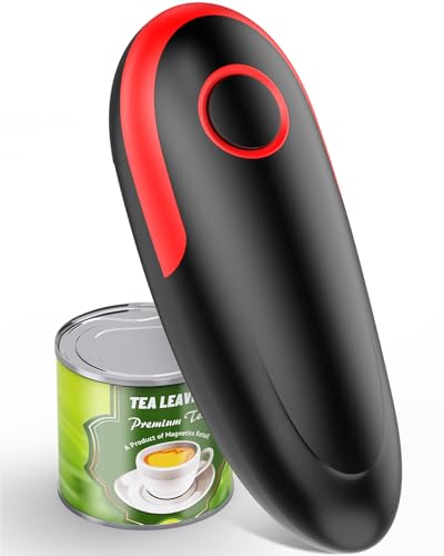 Electric Can Opener, One-Touch Automatic Can Opener Fits All Can Sizes, Hands-Free&Smooth Edge Battery operated Can Opener with Magnetic Cover Catch for Kitchen & Seniors Arthritis