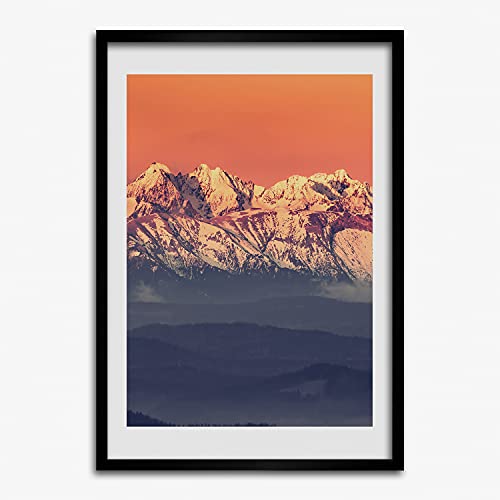 Cadre en bois photo affiche moderne Tulup 50x70 cm avec peinture panorama haut de gamme