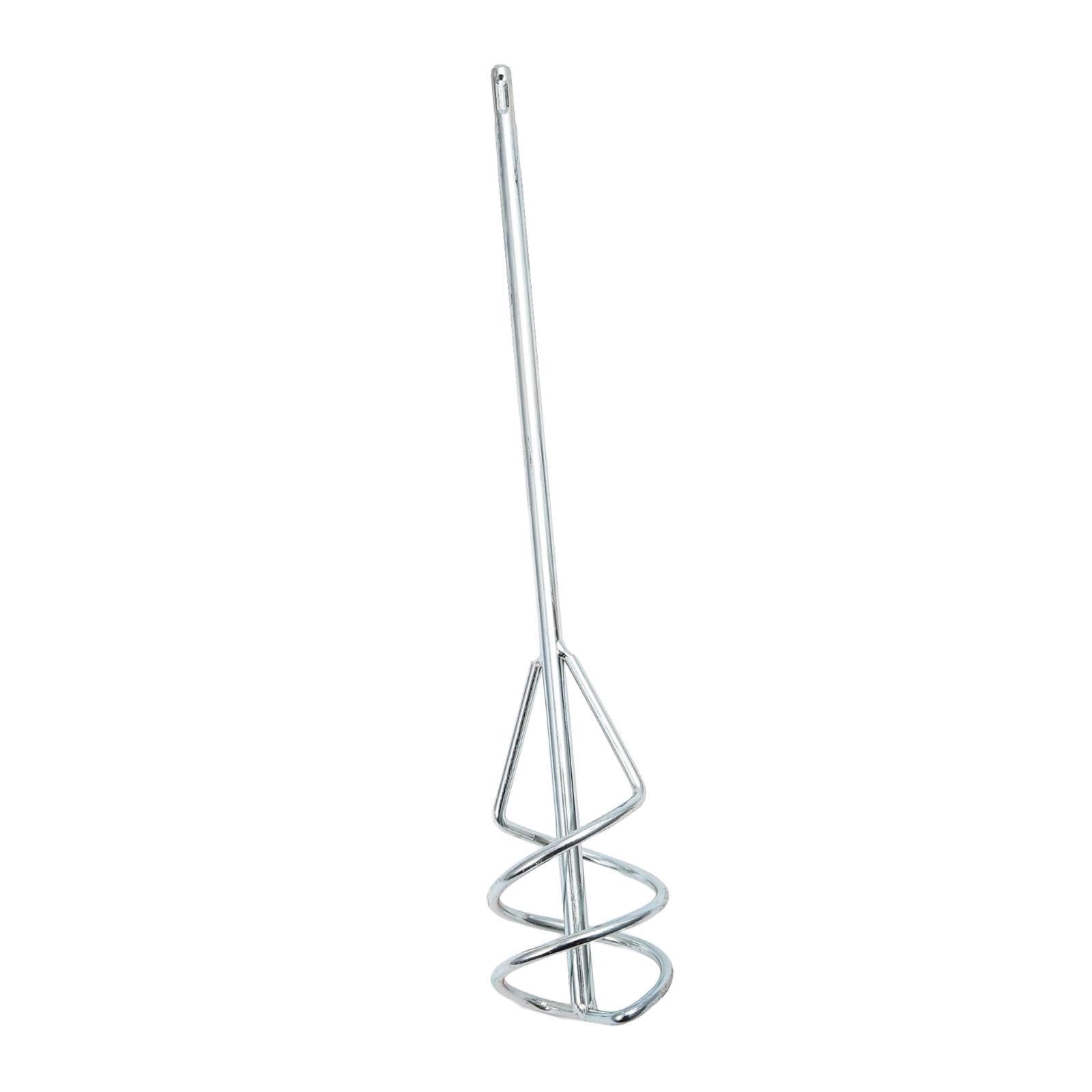 predolo Varilla para mezclar hormigón, varilla agitadora en espiral, resistente al óxido, fácil instalación, mezclador de pintura y yeso para taladro, 8cmx40cm
