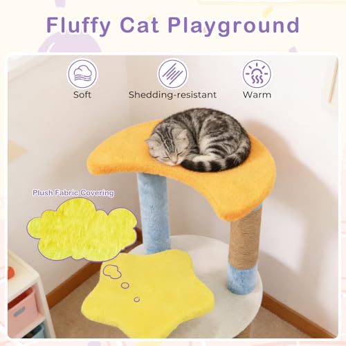 Árbol para Gatos Multinivel de 29 Pulgadas PETSITE Azul miniatura 6