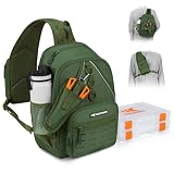 KastKing KarryAll Fishing Sling Tackle Bag with 2 Tackle Trays, Tactical Fishing Tackle Storage Bag, Fishing Gear Storage