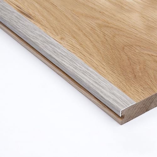 Nez de marche en forme de L beige clair 31-35 Pouces pour sublimer vos escaliers intérieurs