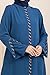 istanbul styles Women's Abaya Long Sleeve Open Quarry Floor Length Zipper Floor Length Turkish Islamic Fashion (Denim Blue, X-Large)