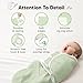 3-Pack Organic Baby Swaddle Sleep Sacks - Swaddles for Newborns, Infant 0-3 Months, Baby Girls, Boys, Soft & Snug Newborn Sleep Sack, Nursery Swaddling Blankets (Bunnies, OS)