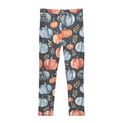 Fall Pumpkin Painting Girls Leggings Soft Stretch Workout Yoga Dance Pants for Kids Casual Tights2