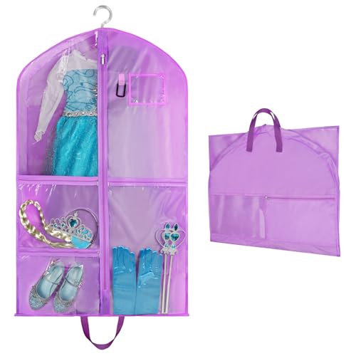 OSDUE 60 * 100CM Housses Vêtements,Housse Protection pour Vêtements anti Poussière Imperméables avec zip fente d'identification Suspendre Pliables Sac à...