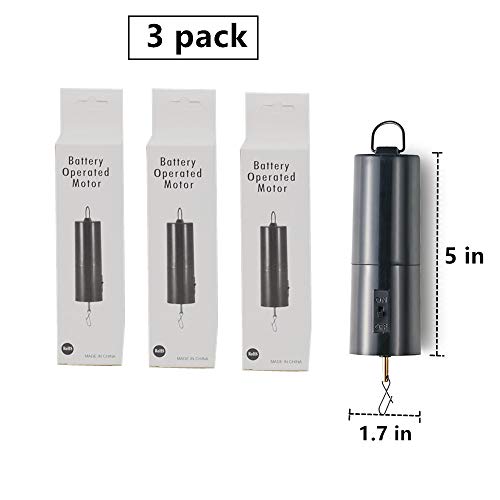 Fendisi 3 Pack Hanging Black Rotating Motor For Wind Spinner And Wind Chimes， Mobile Battery Operated Garden Decor Accessoy，Not Included Battery #TOP4