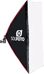 Softbox 50x70cm com Detalhes em Vermelho Sou Foto para Gravações de Vídeos e Estúdio Fotográfico