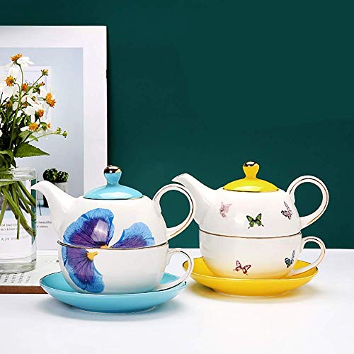 Juego de té con burbujas desmontables, tetera caliente, máquina de té perfecta, tetera de oficina o tetera (color: azul) - Imagen 8