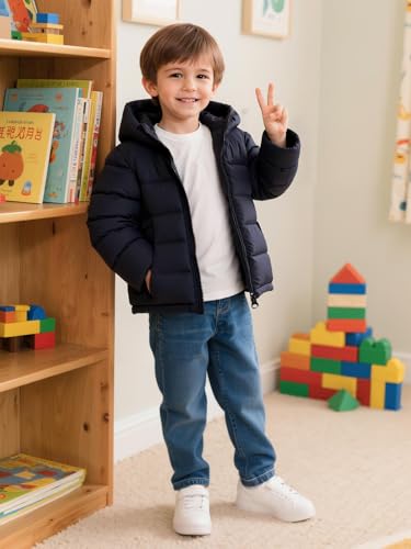 Vieille Toddler Winter Coat Girls Boys Puffer Jacket Lightweight Kids Down Alternative Outerwear 2-6 Years4