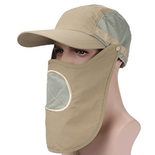 1 gorro de pesca LIOOBO de secagem rápida 360 graus rosto pescoço respirável proteção UV chapéu vise