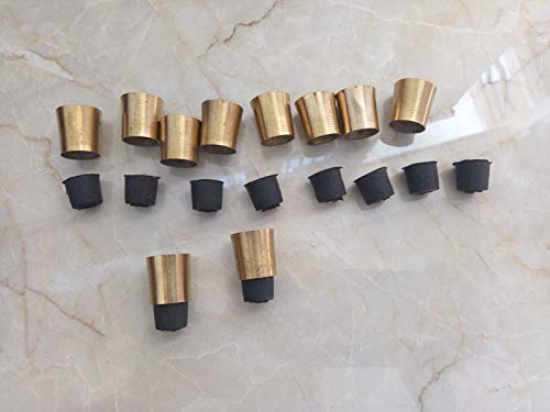 Fynjrex Brass Cane Spare Tip - Set Of 10: Enhance And Restore Your Walking Stick - Solid Brass Construction Walking Cane - Nostalgic Vintage Cane Accessories Collection #TOP1