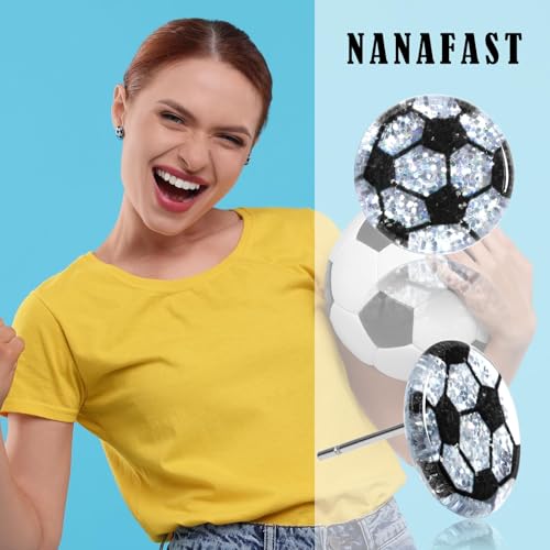 Nanafast Acrylic Sports Earrings for Women Small Glitter Soccer/Basketball/Baseball/Softball/Volleyball/Football Stud Earrings for Game Day Outfits Sport Lover Gifts-Baseball by Nanafast - Image 4