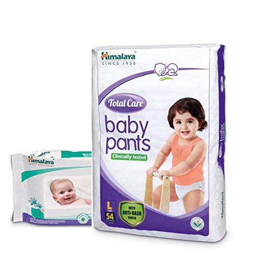 Himalaya Total Care Baby Pants (Extra Large 54 Count) with Wipes (72 Count)