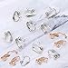 glacely 32 Pieces Earring Clip Backs,Clip-on Earring Converter with Easy Open Loop for DIY Earring and Turn Any Studs Or Pierced into Clip on (Gold and Silver)