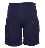 Be Mama - Maternity & Baby wear Umstandshose, Shorts für Schwangere, hochwertige Baumwolle, Kurze Hose, Modell: Sawyer (Marco) (Dunkelblau, XXL)