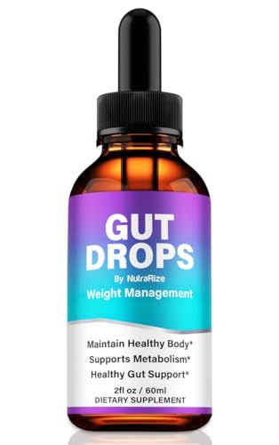 NutraRize Gut Drops, Premium GutDrops Dropper, All-Natural Liquid Formula to Maintain Healthy Body, Energy and Overall Well-Being, Official Gut Drops Gotas, Review (30 Servings)