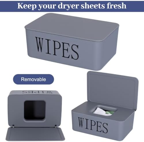 Bnuxpuuo 3Pcs Wipes Dispenser, Wipe Container with Lid, Non-Slip Wipes Dispenser Holder, Large Capacity Wipe Container Case — view 2