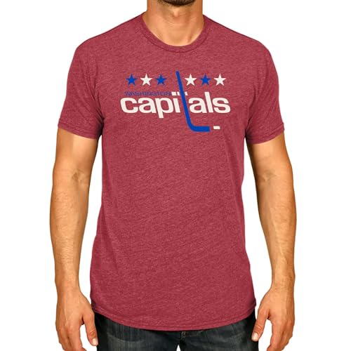 Washington Capitals Retro Logo T-Shirt Men Women Vintage Heathered Tee