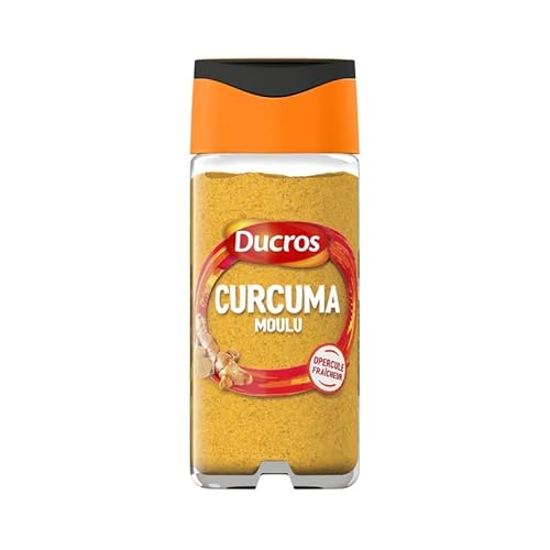 DUCROS - Le Curcuma Moulu de Qualité Supérieure en Pot 45g - Idéal pour Ajouter une Touche de Couleur et de Saveur à vos Plats - Pack de 1 - Lot De 4 - Vendu Par Lot
