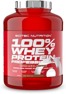 Scitec Nutrition 100% Whey Protein Professional, Zawiera dodatkowe aminokwasy i enzymy trawienneó, bez glutenu, 2.35 kg, Słony Karmel