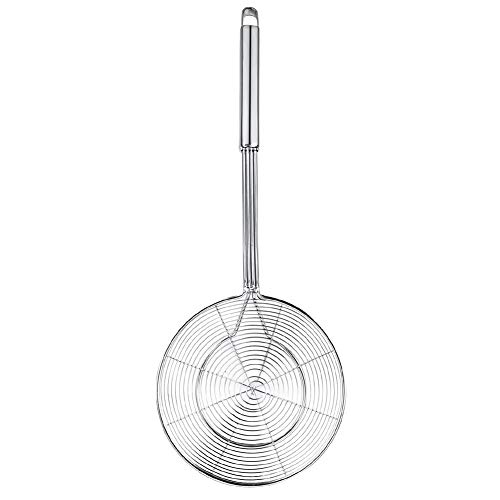 Spider Strainer Skimmer, Swify Stainless Steel Asian Strainer Ladle Frying Spoon with Handle for Kitchen Deep Fryer, Pasta, Spaghetti, Noodle, 7 Inch - Thumbnail 2
