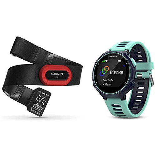 Garmin Forerunner 735XT Bundle, Multisport GPS Running Watch with Heart Rate, Includes HRM-Run Monitor, Midnight/Frost Blue