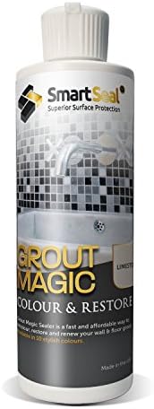 Smartseal Grout Magic - Black 237ml - Amazing Grout Restorer, Transform, Recolour and Seal Old Grout. Superior to Grout Pen. 15yr Lifespan (Please Follow How To' Application Video)