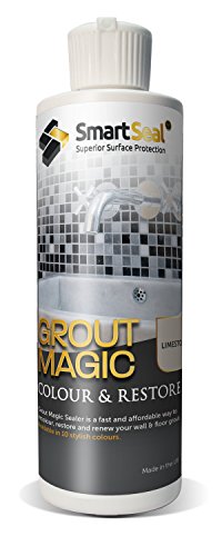 Smartseal Grout Magic – Limestone, 237ml – Professional Reviver & Colour Restorer – Long-Lasting Sealer Superior to Grout Pens & Paint – 15-Year Durability