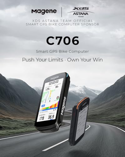 Image of Magene C706 Smart GPS Bike Computer - 3.3 inch Color Touchscreen with Map Navigation, Voice Guidance, Freeride ClimbPro, Live Segments, Dual-Band GNSS Cycling Computer
