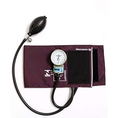 Aparelho Pressão Ny Cj102 Estetoscópio Velcro, Vinho, Pamed