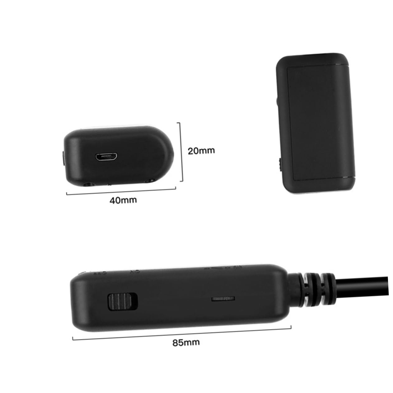 Telecamera Endoscopica per Smartphone, 1920p, 6 LED Regolabili, Ip68, Batteria Integrata e Cavo Rigido da 2m