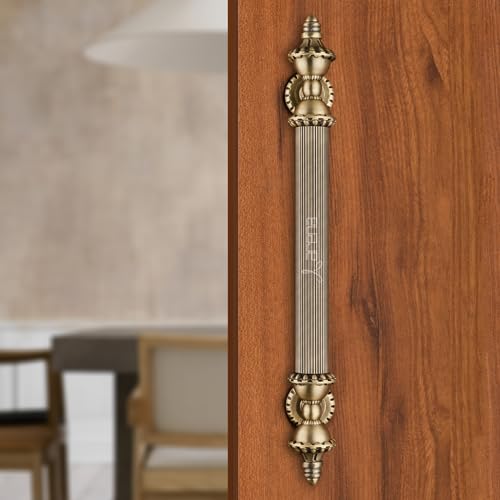 Image of Arena 18 Inches Antique Brass Door Handles for Main Door Handle Big Size | Push Pull Handle | Main Door Handles for Home Office Furniture | Handle Without Lock | Door Lock Handle (Pack of 1, Zinc)