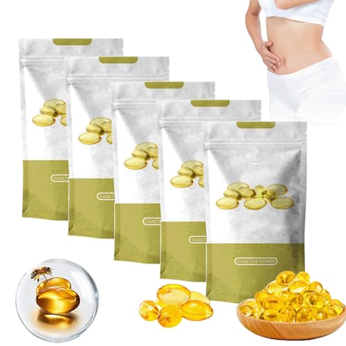Tender Natural Capsules,Guruas Bee Venom Ginger Oil Capsules, Bee Toxin Ginger Oil Capsules, Firming Repair & Pink and Tender Natural Capsules (5pcs)