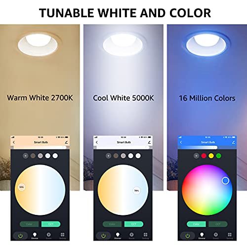 Led Flood Light Bulbs, Wifi Smart Br30 E26 Bulb, Rgbw Color Changing Lights, Works With Alexa & Google Assistant, Dimmable Recessed Can Light Bulbs, 8W=65W, 700 Lumens, 2 Packs #TOP2