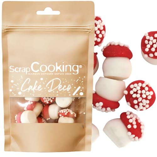 ScrapCooking - Décors Sucrés Gros Champignons 25 g - Décorations Alimentaires Pâtisserie -...