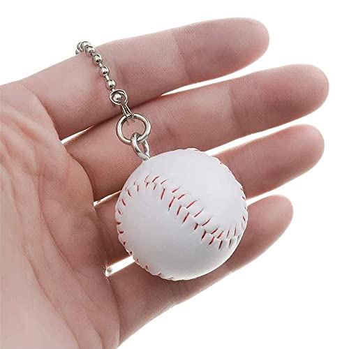 Image of Ceiling Fan Pull Chain 12 inch Pull Chain Extension Fan Chain Extender Ceiling Fan Pulls Ornament with Ball Fan Chain Connector for Lighting Fans, 2 PACK (BASEBALL)