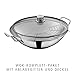 WMF Party Taiwan Wokpfanne Induktion 36 cm, Wok mit Deckel und Ablagegitter, Wok Induktion mit Deckel, Cromargan Edelstahl unbeschichtet, backofengeeignet