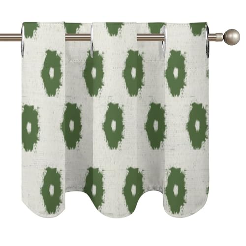Cenefas de ventanas Timur abstractas verdes, el regalo perfecto de decoración para salón 5