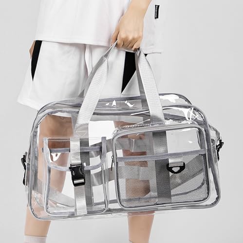 Image of Small Gym Bag for Women, Travel Duffle Bag Carry On Weekender Bag with Shoe Compartment