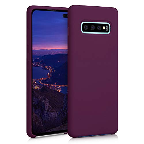 kwmobile Housse Compatible avec Samsung Galaxy S10 Plus / S10+ Coque - Housse de téléphone Protection Souple en TPU Silicone - Bordeaux Violet