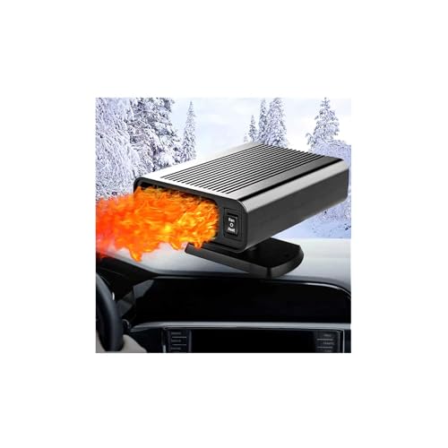 12V Dual-Mode Car Heater & Defogger, 150W Rapid Windshield Defroster & Cooler, Hot/Cold Air Fan for Windshield Ice Frost Removal