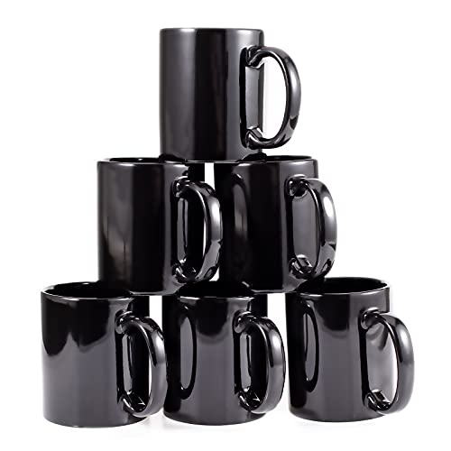 BYCNZB 12oz coffee mug set of 6 Coffee Mugs for Coffee, Tea, Cocoa, Milk(black) by BYCNZB - Used condition - US$25.34