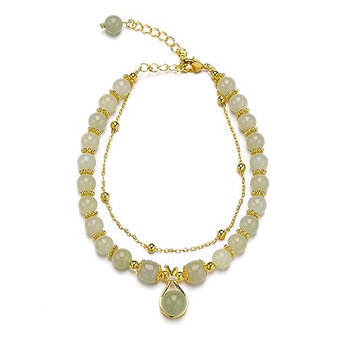 Bracelet en jade Hetian bijou de méditation et style bohème chic