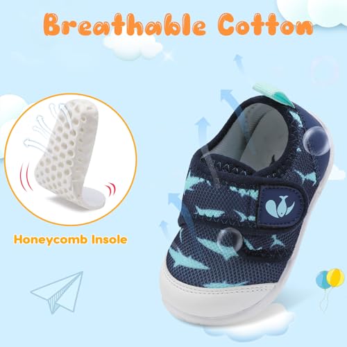 Image of FEETCITY Baby First Walking Shoes Boys Girls Infant Crib Shoes Breathable