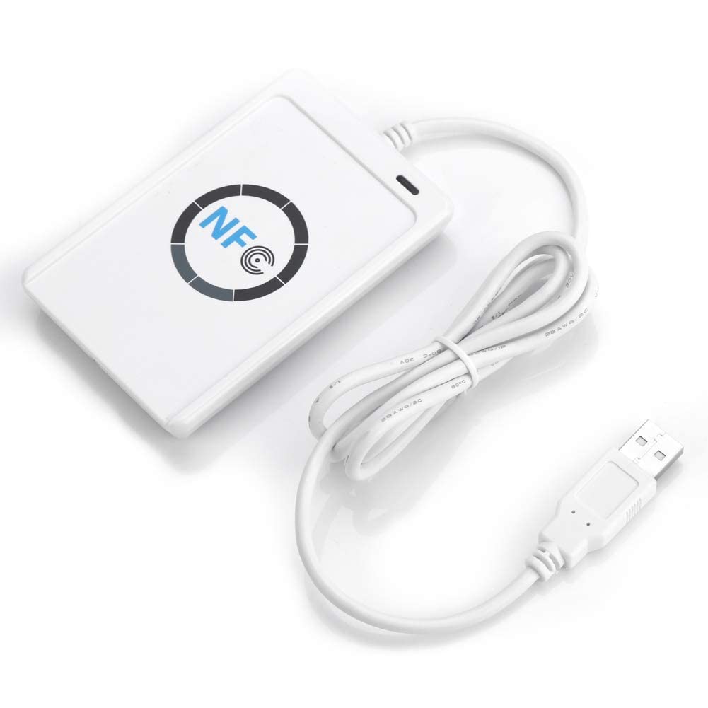 Ejoyous NFC RFID Reader/Writer, ACR122U IC Card USB Reader Writer Kontaktloser Smart Card Reader Writer, Smart Card Reader Writer mit USB-Kabel, Unterstützt ISO 14443 Typ A und B
