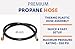 Flame King 120-inch Propane Thermo Plastic Hose Assembly, 3/8-inch ID, 3/8-inch MPT X 1/2-inch Female Flare, for RVs and Travel Trailers